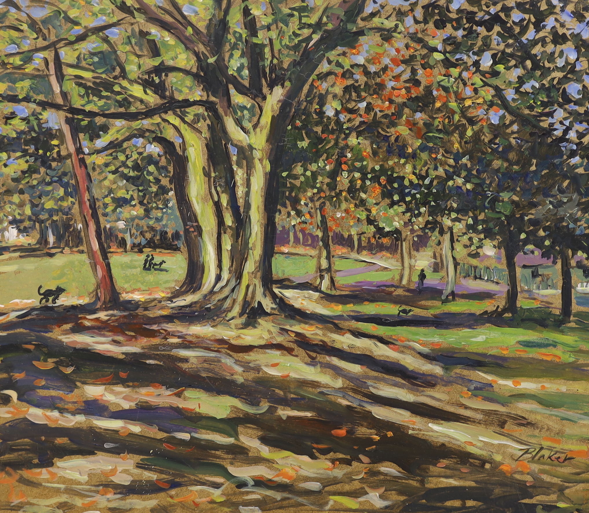 Michael John Blaker (1928-2018), two oils on board, Ellington Park, Ramsgate and one other, signed, each 51 x 60cm, unframed